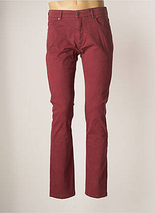 Pantalon droit stretch taille normale rouge CAMBRIDGE homme
