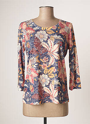 T-shirt coupe droite manches 3/4 bleu DIANE LAURY femme