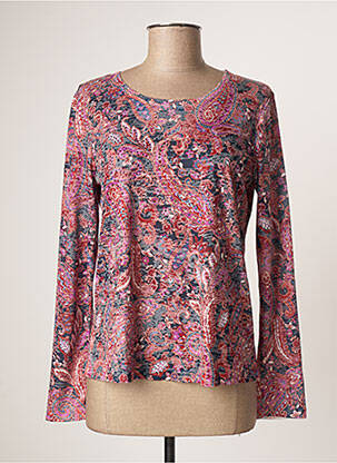 Top tissage jersey manches longues bleu DIANE LAURY femme