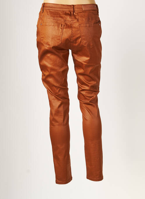 Pantalon slim marron JULIE GUERLANDE pour femme