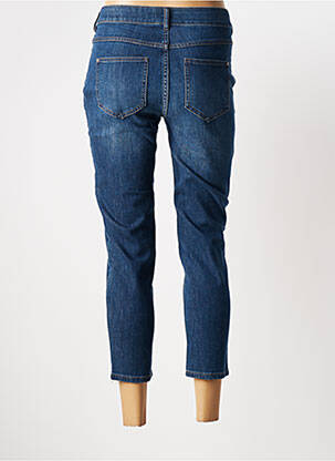 Jeans coupe slim taille haute taille haute bleu JULIE GUERLANDE femme