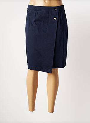 Jupe mi-longue taille normale bleu JULIE GUERLANDE femme