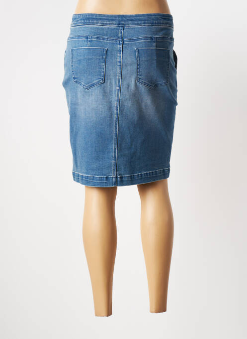 Jupe mi-longue bleu JULIE GUERLANDE pour femme