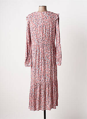 Robe longue manches longues manches longues rose C'EST BEAU LA VIE femme