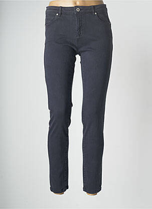 Pantalon slim tissage popeline taille normale gris C'EST BEAU LA VIE femme