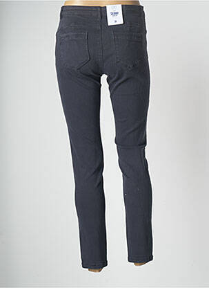 Pantalon slim tissage popeline taille normale gris C'EST BEAU LA VIE femme