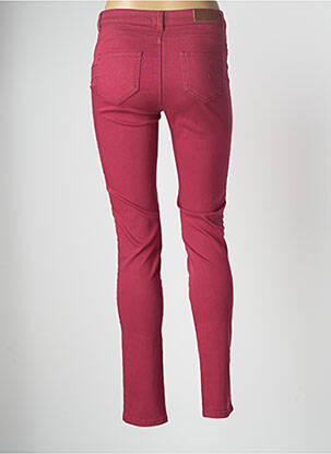 Pantalon slim tissage popeline taille normale rose C'EST BEAU LA VIE femme