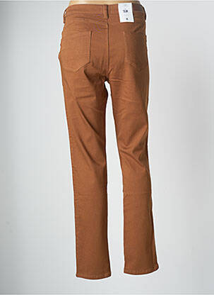 Pantalon slim tissage popeline taille normale marron C'EST BEAU LA VIE femme