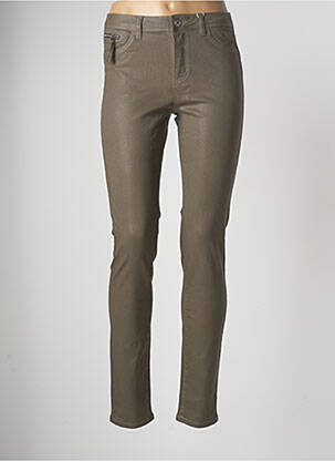 Pantalon slim stretch taille normale vert C'EST BEAU LA VIE femme