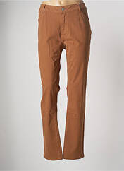 Pantalon slim marron C'EST BEAU LA VIE pour femme seconde vue