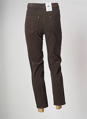 Pantalon droit stretch taille normale marron C'EST BEAU LA VIE femme