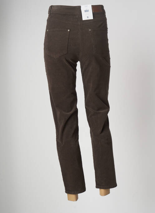 Pantalon droit marron C'EST BEAU LA VIE pour femme