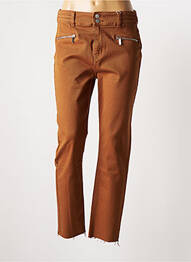 Jeans coupe droite sélection denim taille normale marron C'EST BEAU LA VIE femme