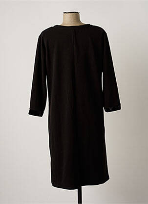 Robe mi-longue manches 3/4 manches 3/4 noir JOY femme
