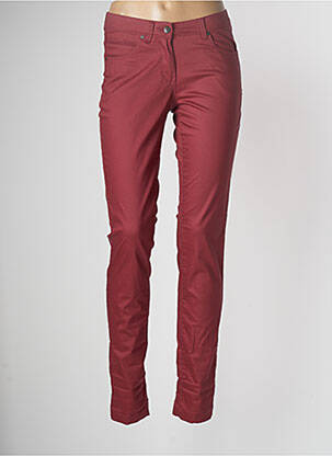 Pantalon slim tissage enduit taille normale rouge SANDWICH femme