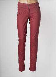 Pantalon slim tissage enduit taille normale rouge SANDWICH femme