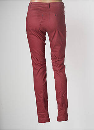 Pantalon slim tissage enduit taille normale rouge SANDWICH femme