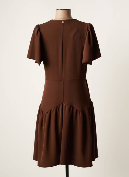 Robe courte marron RINASCIMENTO pour femme