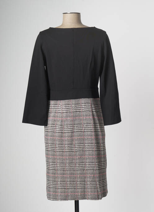 Robe mi-longue manches longues manches longues noir MULTIPLES femme