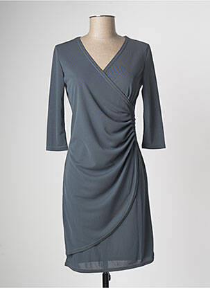 Robe courte manches 3/4 manches 3/4 gris MULTIPLES femme
