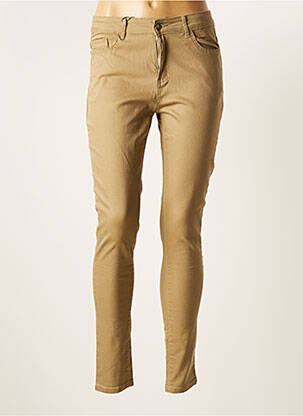 Pantalon slim taille basse taille basse beige MULTIPLES femme
