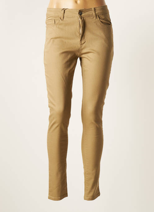 Pantalon slim taille basse taille basse beige MULTIPLES femme
