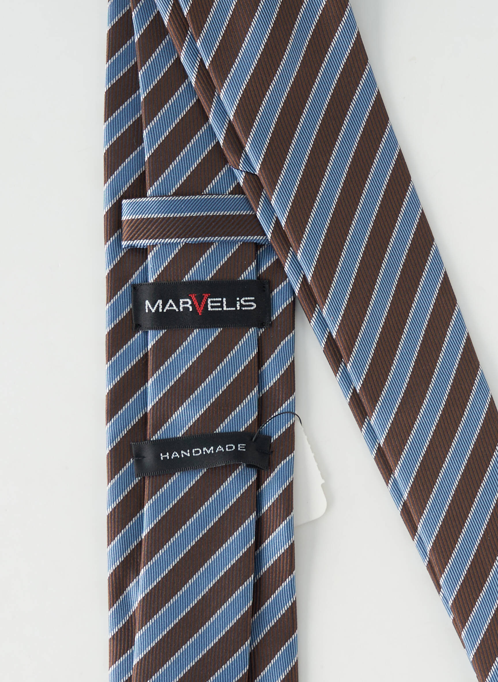Cravate imprimé rayures bleu MARVELIS homme