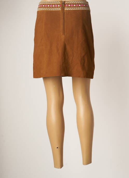 Jupe courte marron ROSE GARDEN pour femme