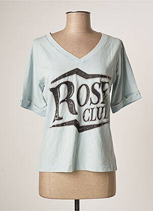 T-shirt bleu ROSE GARDEN pour femme