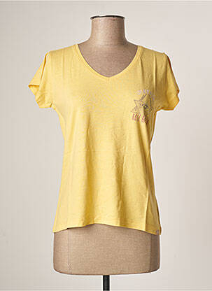 T-shirt jaune ROSE GARDEN pour femme