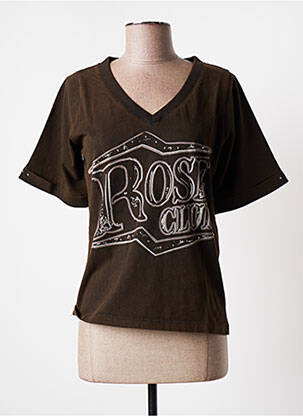 T-shirt marron ROSE GARDEN pour femme