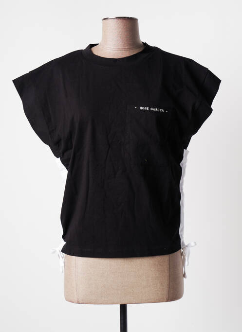 T-shirt noir ROSE GARDEN pour femme