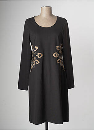 Robe mi-longue noir BUGARRI pour femme