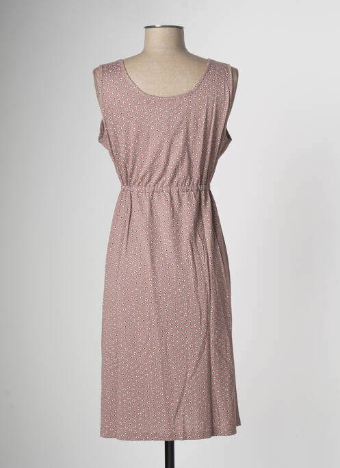 Robe mi-longue marron CANAT pour femme