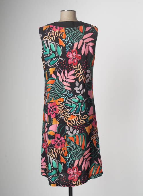 Robe mi-longue noir MASSANA femme