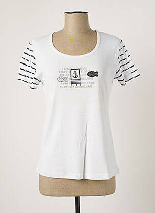 T-shirt blanc CLAUDE DE SAIVRE pour femme