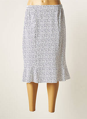 Jupe mi-longue blanc GRIFFON femme