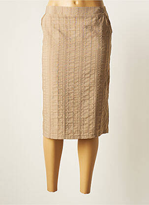 Jupe mi-longue beige GRIFFON femme