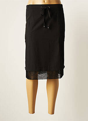 Jupe mi-longue noir GRIFFON femme