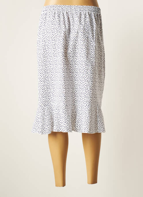 Jupe mi-longue blanc GRIFFON pour femme