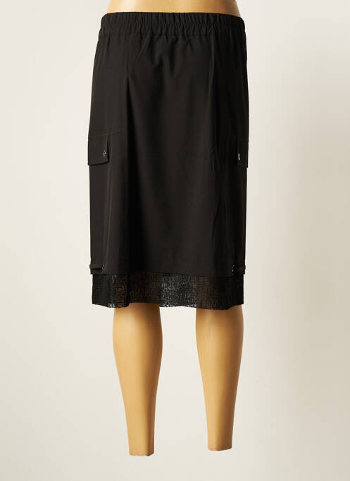 Jupe mi-longue noir GRIFFON pour femme