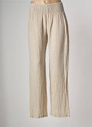 Pantalon large beige MARILU pour femme