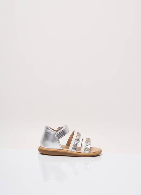 Sandales/Nu pieds gris SHOO POM pour fille