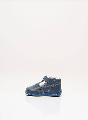 Sandales/nu pieds tissage satiné bout rond bleu BOPY garcon
