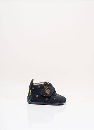 Bottillons fermeture scratch bout rond bleu BOPY fille