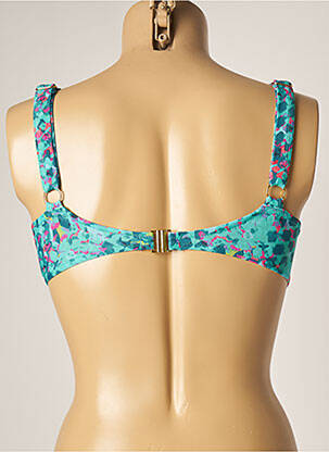 Haut de maillot de bain stretch haut soutien-gorge emboitant bleu DEIDAD femme