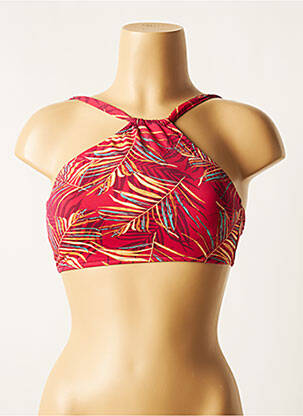 Haut de maillot de bain stretch haut soutien-gorge balconnet rouge SALINAS femme