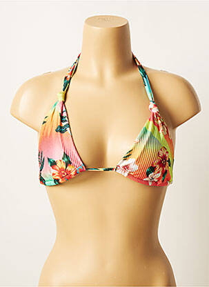Haut de maillot de bain stretch haut triangles orange BLUE MAN femme