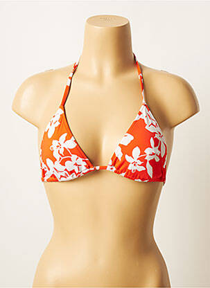 Haut de maillot de bain stretch haut triangles orange SALINAS femme