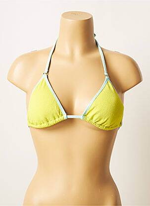 Haut de maillot de bain stretch haut triangles vert SALINAS femme